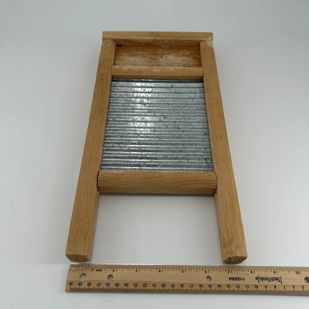 Vintage Wood & Metal Washboard Primitive Rustic Farmhouse Decor‎ 15